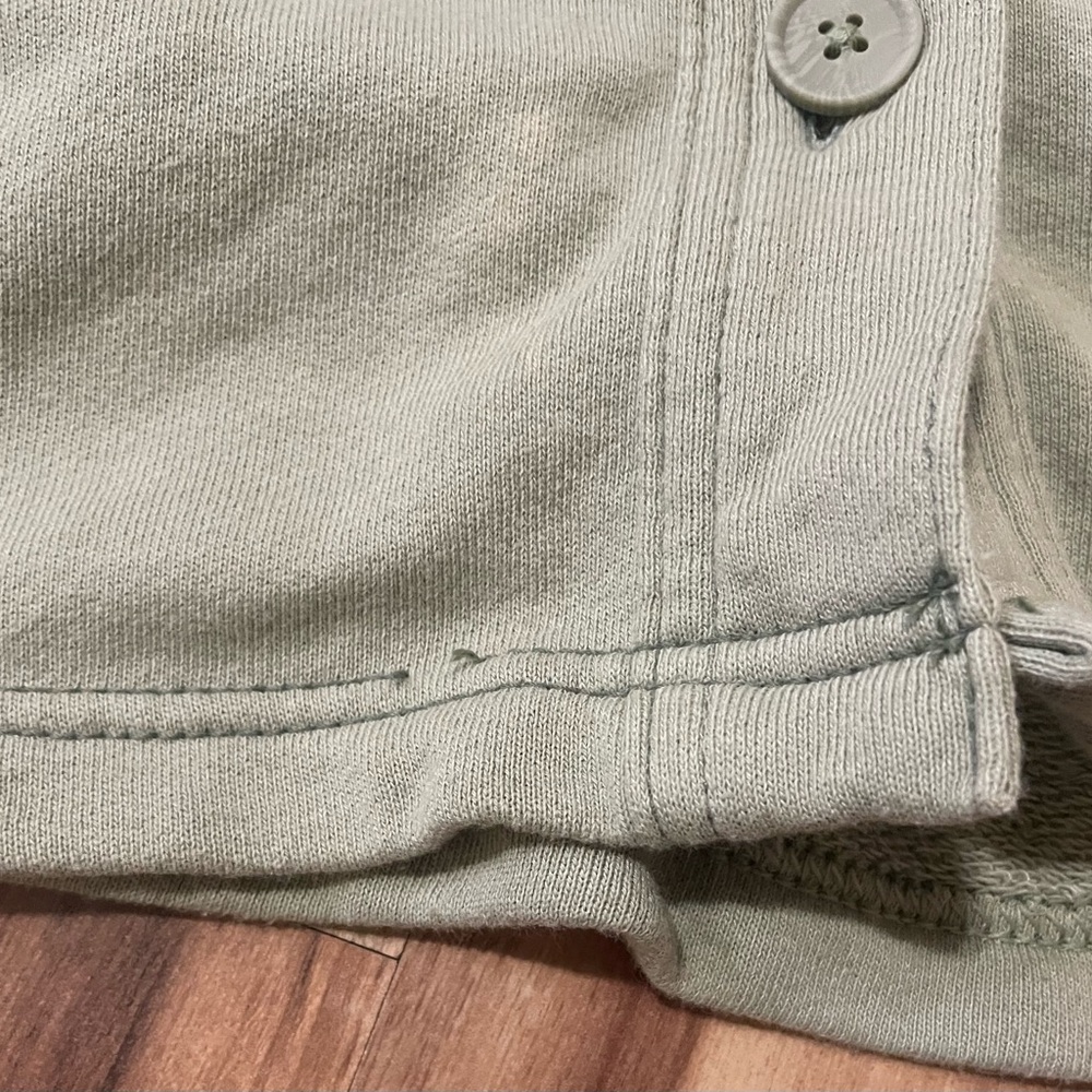 American Eagle Oversized Full Button Down In Oliv… - image 7